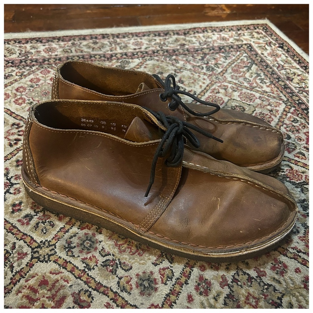 Clarks Originals Desert Trek Men’s Boot Size 9.5 - Beeswax Leather Chukka 36449
